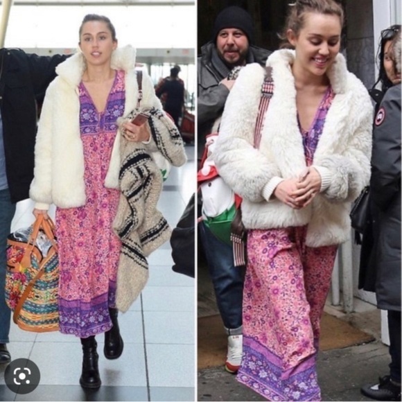 R. Vivimos Paisley‎ Boho Floral Midi Dress size Small 4/6 tie neck festive - Picture 2 of 14